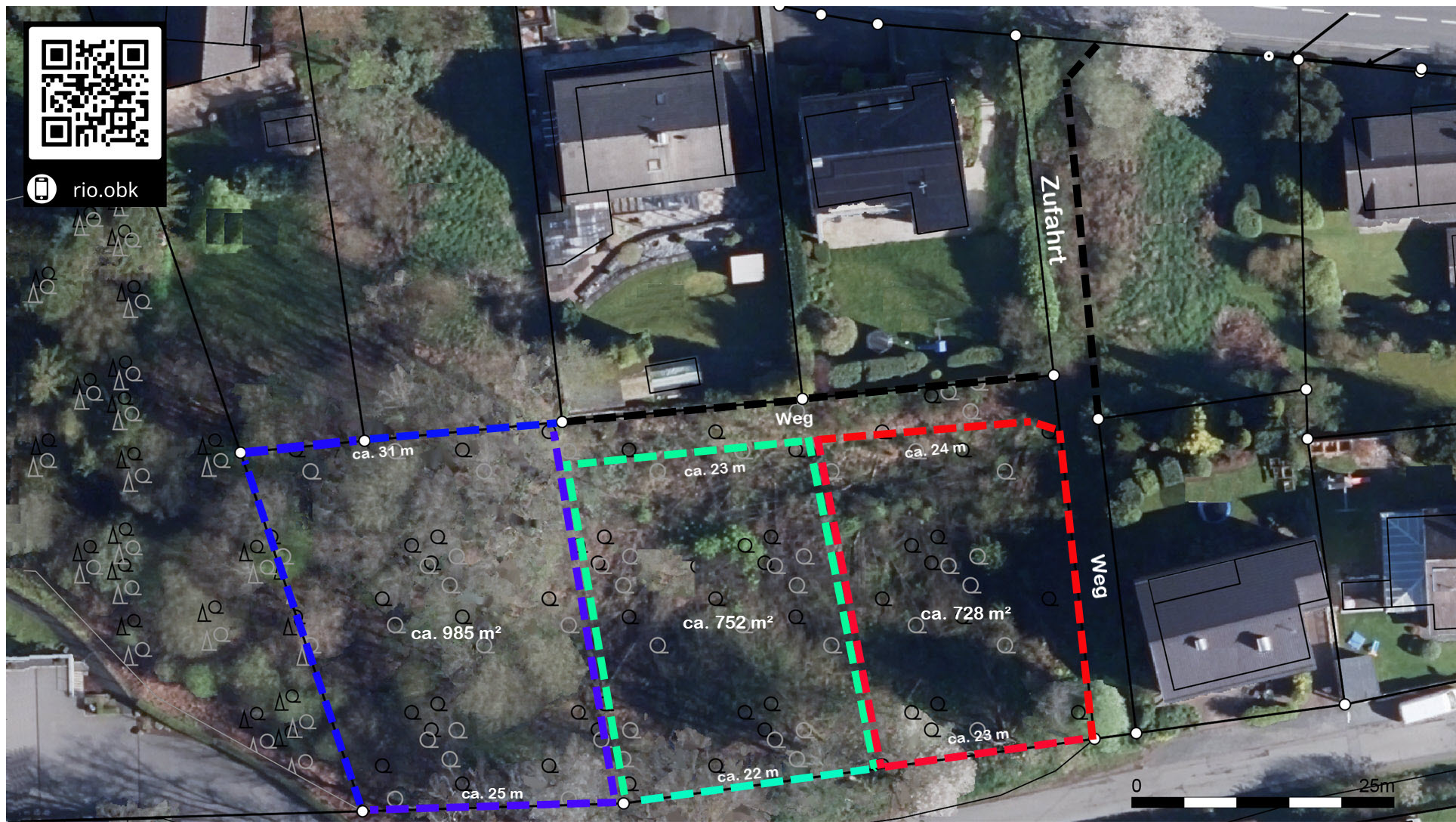 Morsbach: Zum halben Preis - 2.617 m² Baugrundstück, Mögliche Teilung in insgesamt 3 Bauplätze